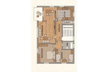 Frisch sanierte 3,5 Zi.- Wohnung Balkon, EBK, zentrale Lage - Fellbach