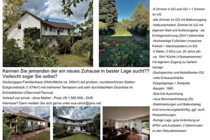 Provisionsfrei! Von privat: Großes Haus Oberursel Eichwäldchen - Oberursel (Taunus)