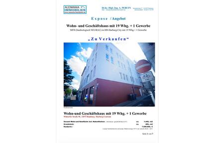 Wohn- und Geschäftshaus mit 19 Wohnung + Gewerbe - Hamburg Harburg