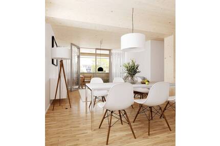 NEUBAU-Wohnung mit Balkon zum Garten * 6 Zimmer * KFW 40 und QNG - Leipzig Sellerhausen-Stünz