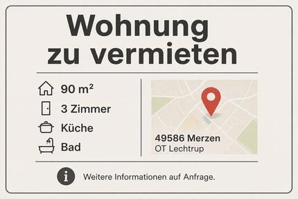 Wohnung zu vermieten 3 Zimmer Küche Bad - Neuenkirchen