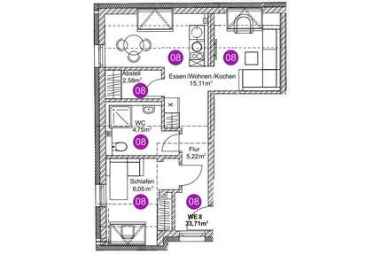 Wohnung zum Kaufen in Fridingen an der Donau 123.000,00 € 33.71 m²