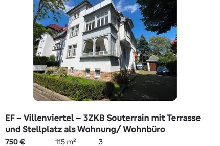 Ruhige 3-Zimmer-Souterrainwohnung – ideal für Paare, kleine Famil - Erfurt Hochheim