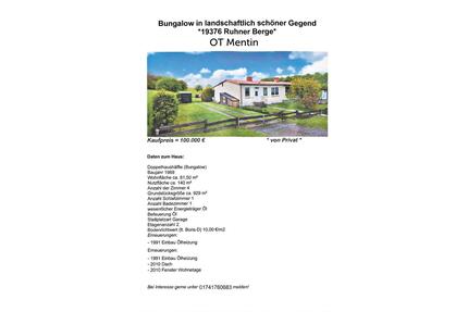 Doppelhaushälfte zu verkaufen - 100.000,00&nbsp;EUR Kaufpreis, ca.&nbsp; 81,50&nbsp;m&sup2; in Ruhner Berge (PLZ: 19376)