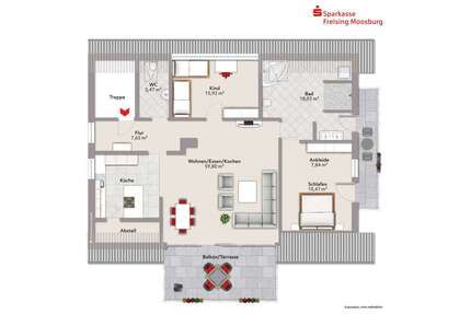 Wohnung zum Mieten in Au i.d.Hallertau, Haslach 1.200,00 € 125 m²