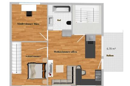 Wohnstudio DG 3 Zimmer 55qm am Donautal - Ulm