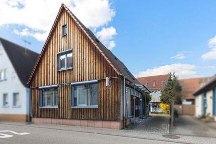 Architektonisches Unikat mit Geschichte, Gartenidylle und Zukunftspotenzial - Wohnen und Gewerbe - Stutensee / Friedrichstal