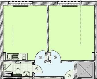 Wohnung zum Mieten in Mannheim 550,00 € 42 m²