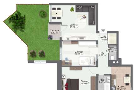 Wohnung zum Kaufen in Germering 450.000,00 € 76.2 m²