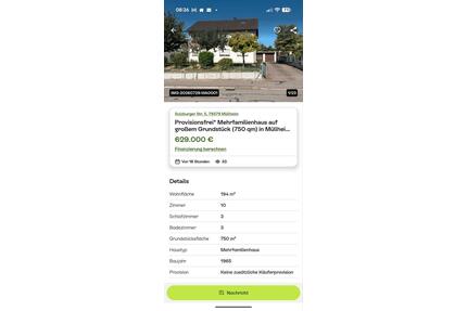 Zweifamilienhaus in 79379 Müllheim auf 750 qm Grundstück