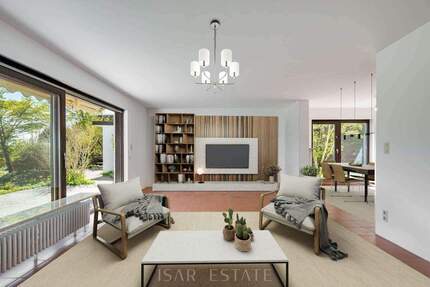 Sehr gepflegte Doppelhaushälfte mit großem Garten und bequem erweiterbarer Wohnfläche in Hohenbrunn