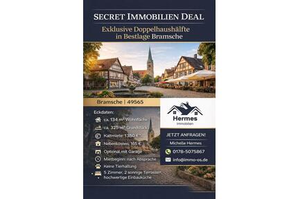 Moderne DHH in Bestlage Bramsche | Kamin | 2 Terrassen