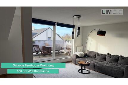 Stilvolle 4-Zimmer Penthouse-Wohnung (108 m²) mit Dachterrasse & Wohnküche - Oberhausen Biefang