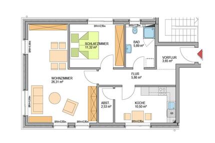 Wohnen auf dem Lande. Moderne 2-Zimmerwohnung in Zarpen. Stormarn - Hamberge