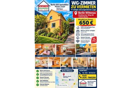 WG-Zimmer Berlin (Wittenau) im EFH mit Garten zu Vermieten