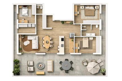 Neubau Penthouse Wohnung mit Dachterrasse in Grodt - Nr:7 - Ingoldingen