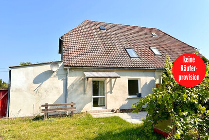 HORN IMMOBILIEN ++ RESERVIERT++Doppelhaushälfte bei Penkun im großen Grundstück in ruhige Lage - Penkun / Battinsthal