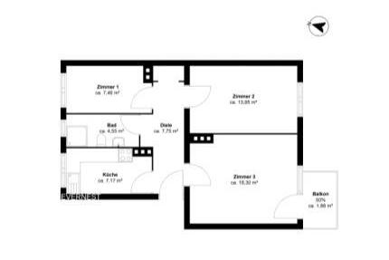 2,5 Eigentumswohnung - 285.000,00&nbsp;EUR Kaufpreis, ca.&nbsp; 62,00&nbsp;m&sup2; in Berlin (PLZ: 10553) Mitte