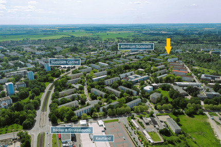 Komplett möblierte Wohnung im Hochparterre in der Südstadt - Einbauküche, Süd-West Balkon - Rostock