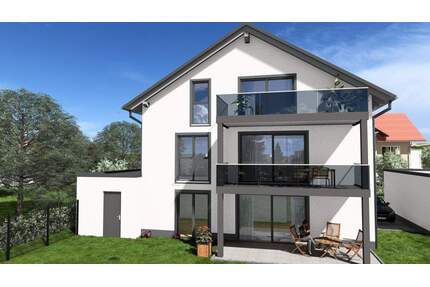 Traumhafte Neubau OG-Wohnung mit Balkon und Garage in Blonhofen, nähe Kaufbeuren, keine Provision - Kaltental / Blonhofen Aufkirch