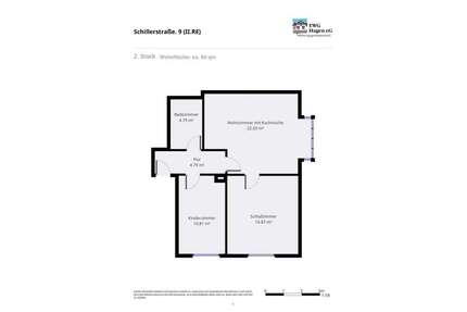 Wohnung zum Mieten in Hagen 399,60 € 66.6 m²