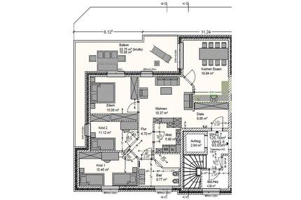 Penthouse-Wohnung in Bösel - 990,00&nbsp;EUR Kaltmiete, ca.&nbsp; 125,00&nbsp;m&sup2; in Bösel (PLZ: 26219)