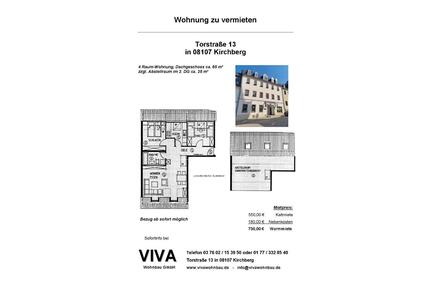 4 Zimmer-Wohnung im Dachgeschoss mit Blick auf den Altmarkt zu vermieten - Kirchberg