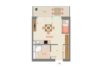 Wohnung zum Kaufen in Offenburg Bohlsbach 120.000,00 € 35.2 m² - Offenburg / Bohlsbach