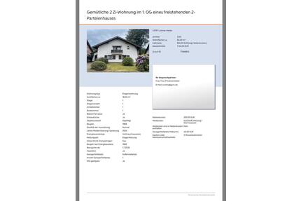 Gemütliche 2-Zimmer-Wohnung zu vermieten - Neunkirchen-Seelscheid