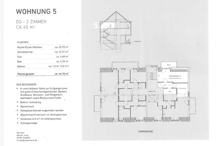 Wohnung mitten in Simmern - 530,00&nbsp;EUR Kaltmiete, ca.&nbsp; 45,00&nbsp;m&sup2; in Simmern/Hunsrück (PLZ: 55469)