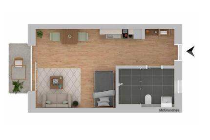 1 ZKB + Garage im Mehrgenerationenquartier Mitterteich 37m²