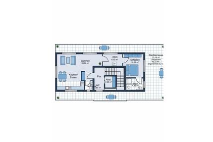 Modernes Penthouse Glück 2 Zimmer EBK Fußbodenheizung & Solar - Meppen
