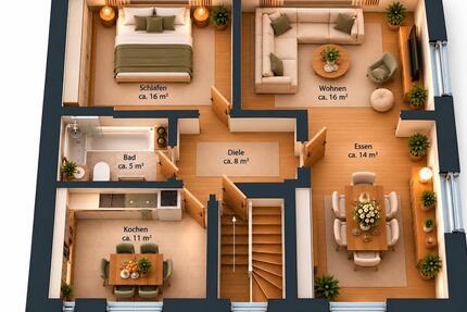 PROVISIONSFREI: Helle 3-Zimmer-OG-Wohnung mit Carport Stellplatz - Neckargemünd