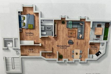2-Zimmer-Wohnung mit Balkon, Einbauküche und Stellplatz. - Bad Mergentheim