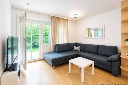 ELVIRA - Schwabing-West, stilvoll möblierte 2-Zimmer-Wohnung mit sonniger Westterrasse und Gartenanteil - München Schwabing-Freimann