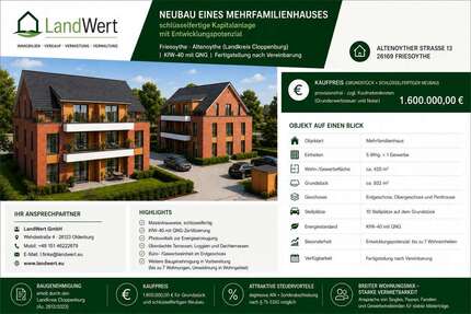 Haus zum Kaufen in Friesoythe 1.600.000,00 € 419.95 m²