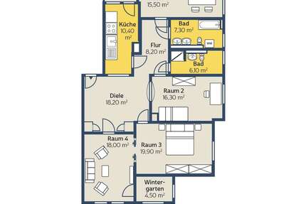 Wohnung zum Mieten in Leipzig 1.713,15 € 126.9 m²