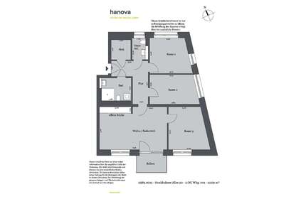 Wohnung zum Mieten in Hannover 1.066,86 € 92.77 m²