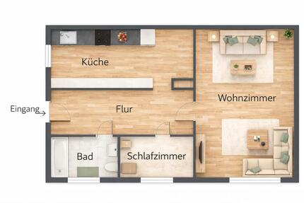 Erstbezug! Moderne 50 m² Dachgeschosswohnung mit Fernblick - Ahnatal