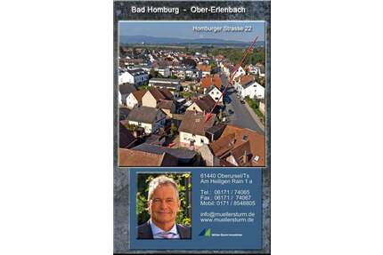 Bad Homburg- Ober-Erlenbach: Ehemaliges Bauernhaus mit großer Scheune. Mitten im Ortskern. - Bad Homburg vor der Höhe