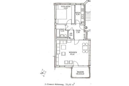2 Zimmer Wohnung 72 qm ab 01.05.2026 - Unterschleißheim