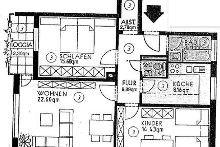 Helle 3-Zimmer-Wohnung mit Loggia in beliebter Lage von H-List - Hankensbüttel