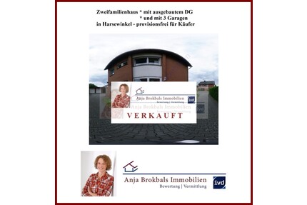 Zweifamilienhaus mit ausgebautem DG und mit 3 Garagen in Harsewinkel, provisionsfrei für Käufer