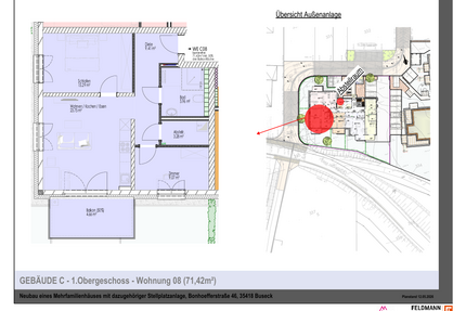 Wohnung zum Mieten in Buseck 990,00 € 71.42 m²