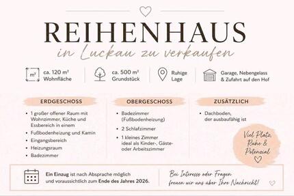Reihenhaus in ruhiger Lage von Luckau zu verkaufen