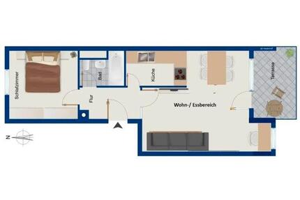 Möblierte 2-Zimmer-EG-Wohnung mit Garten und EBK in Zentrumslage - Ingolstadt Nordost