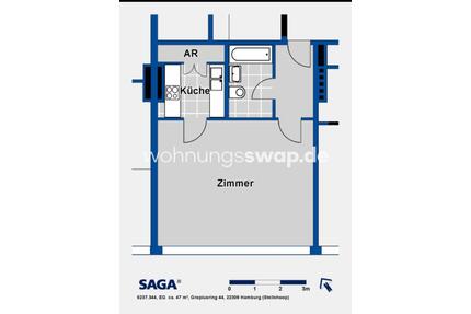 Wohnungsswap - 1 Zimmer, 46 m² - Gropiusring, Wandsbek, Hamburg
