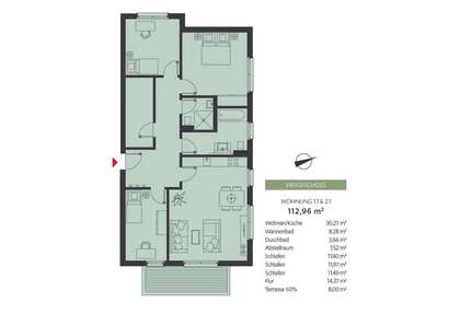 Wohnung zum Kaufen in Bentwisch 435.000,00 € 113 m²