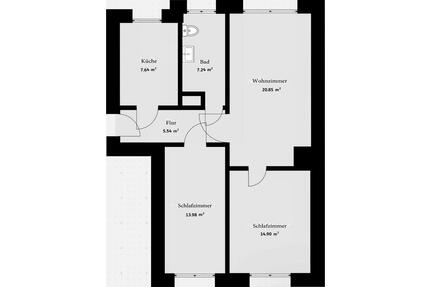 3 Raum Wohnung in Hohenwarsleben nähe Elbe Park - Wolmirstedt