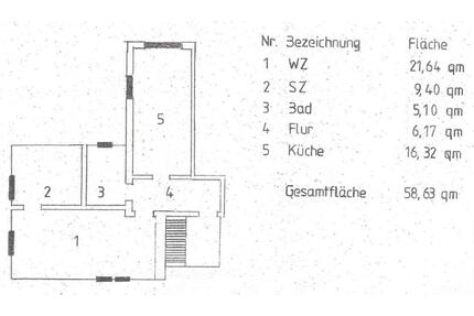 Dachgeschoßwohnung zu mieten! - 400,00&nbsp;EUR Kaltmiete, ca.&nbsp; 58,00&nbsp;m&sup2; in Hagenow (PLZ: 19230)
